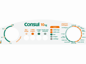 Painel Decorativo Compatível com Consul Mare CWL 10KG - Branco