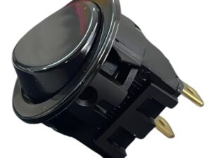 Interruptor Redondo Preto Acendimento Sem Gravação Compatível Esmaltec / Venax